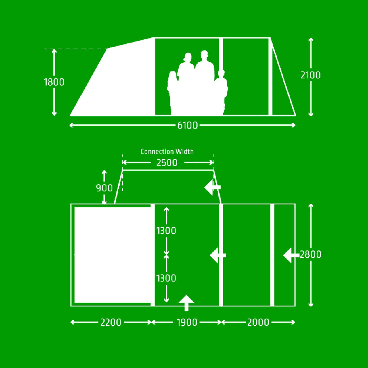 Kampa Touring AIR Drive Away Awning For Campervans - Image 3