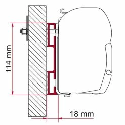 Fiamma Bracket Adaptor Kit D For F45 Awnings