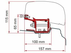 Fiamma F40 VAN Awning Adapter Bracket For Renault Trafic L1 & L2 Campervan