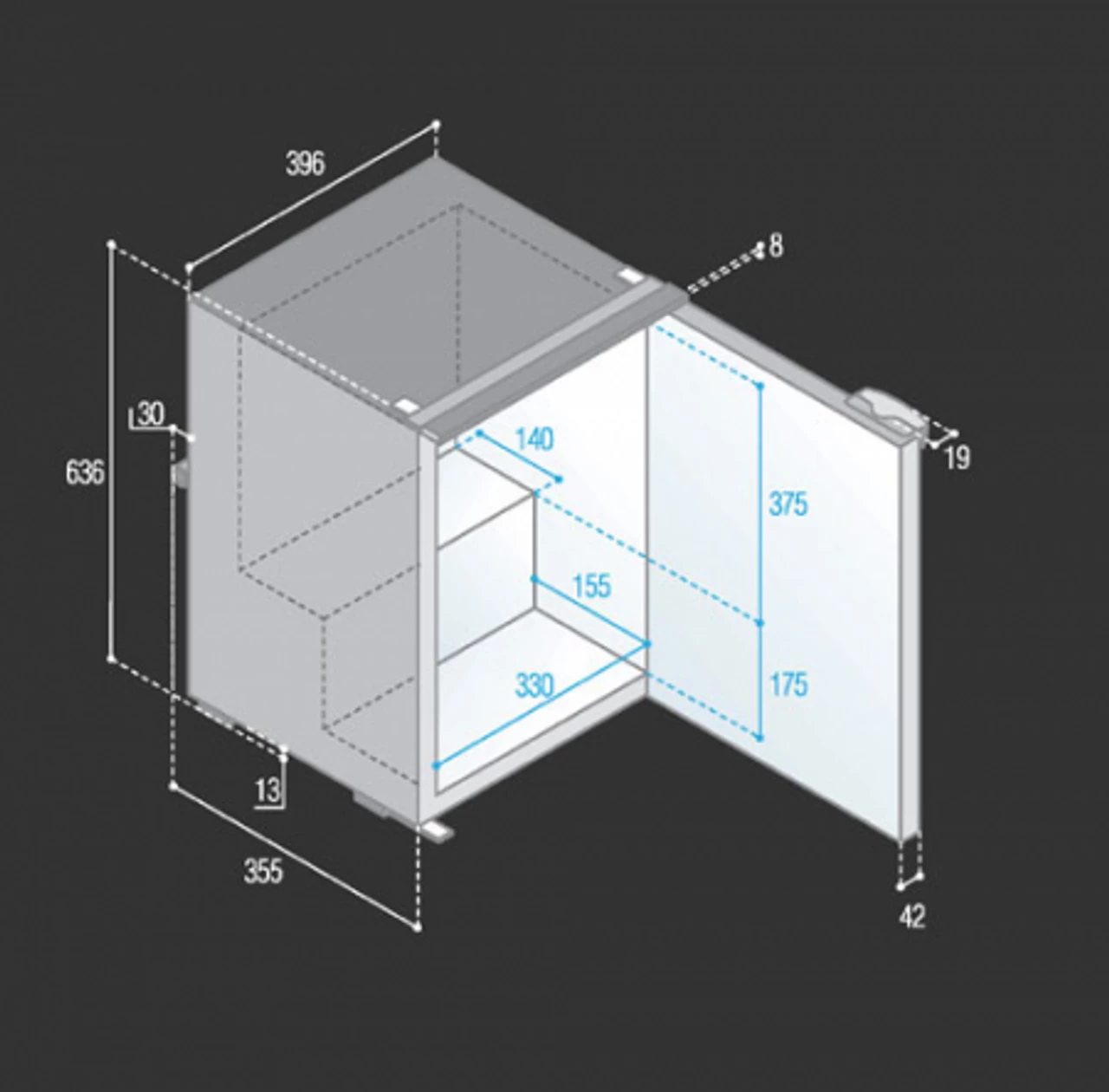 Vitrifrigo C50i 2-Way Caravan Campervan & Marine Compressor Fridge - Image 3