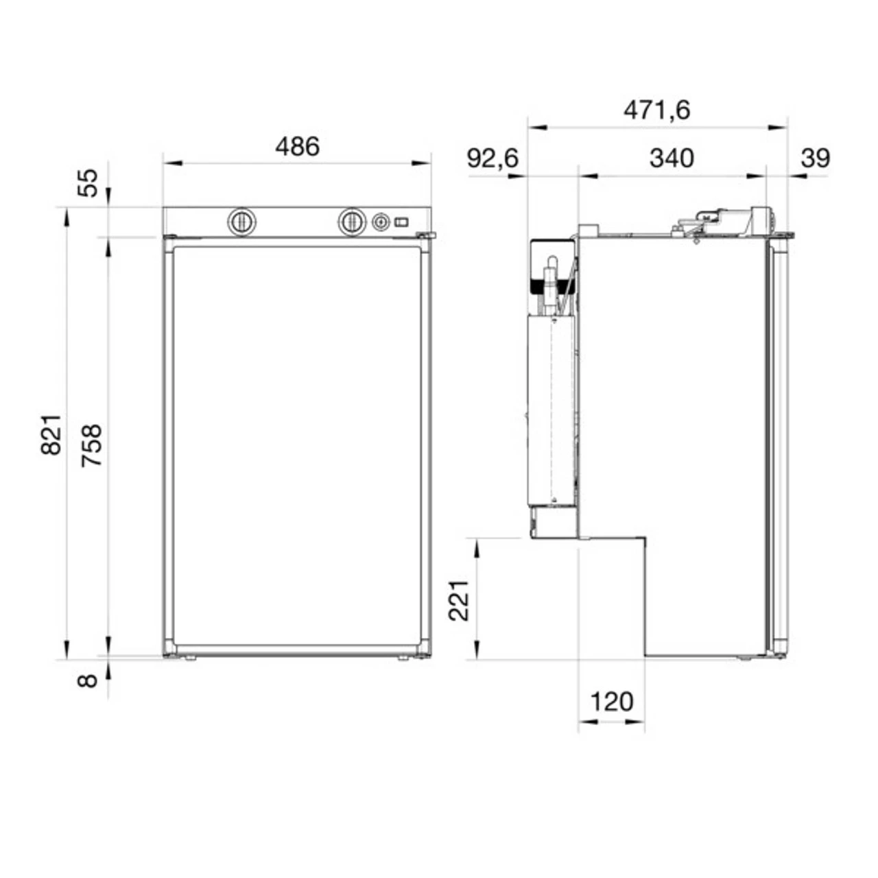 Dometic RM5330 230v 12v LPG Gas Caravan Fridge - Image 3