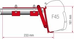 Fiamma F45 Awning Adapter Kit Roof Rail Bracket