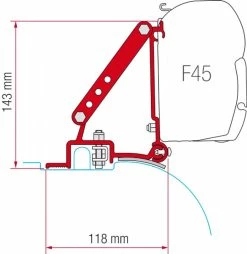Fiamma F45 Awning Ducato Jumper Boxer High Roof Bracket Kit Before 2006