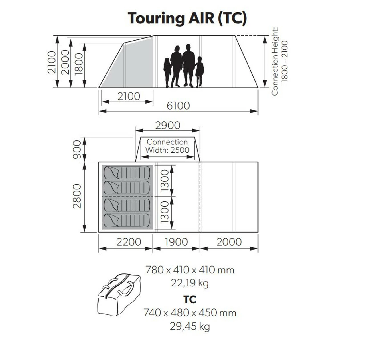 Kampa Touring AIR Drive Away Awning For Campervans - Image 4