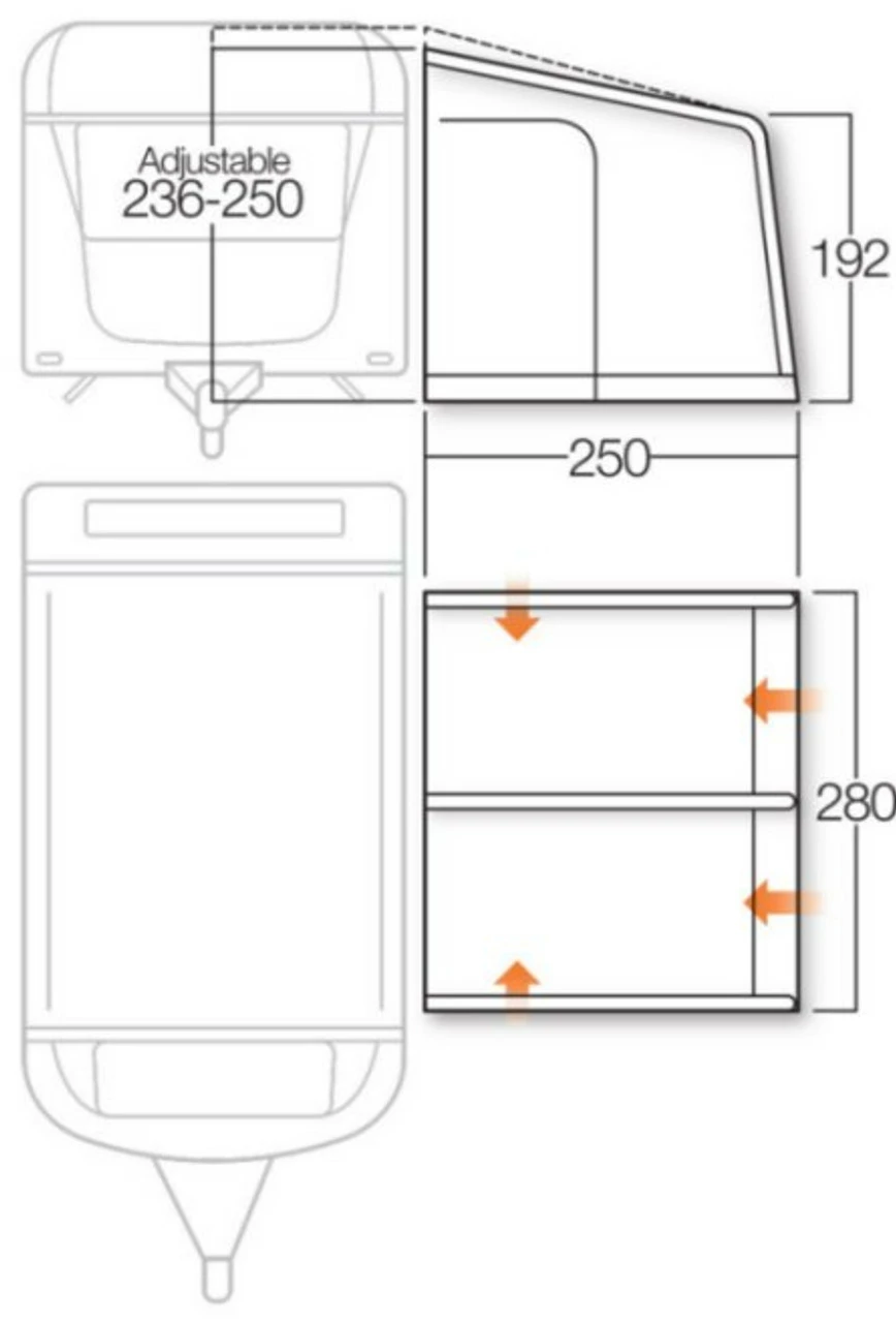 Vango Varkala Connect Caravan Airbeam Awning - Image 8