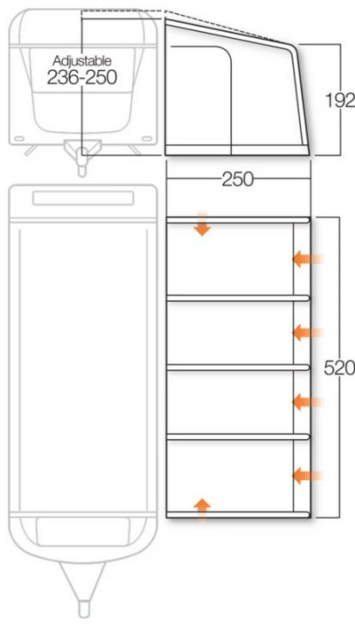 Vango Varkala Connect Caravan Airbeam Awning - Image 11